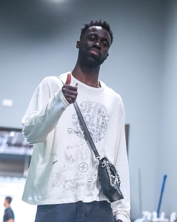 Davinson Sánchez al momento de su llegada a la concentración de la selección Colombia - crédito FCF