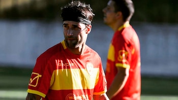 Ferri, en modo futbolista. Su