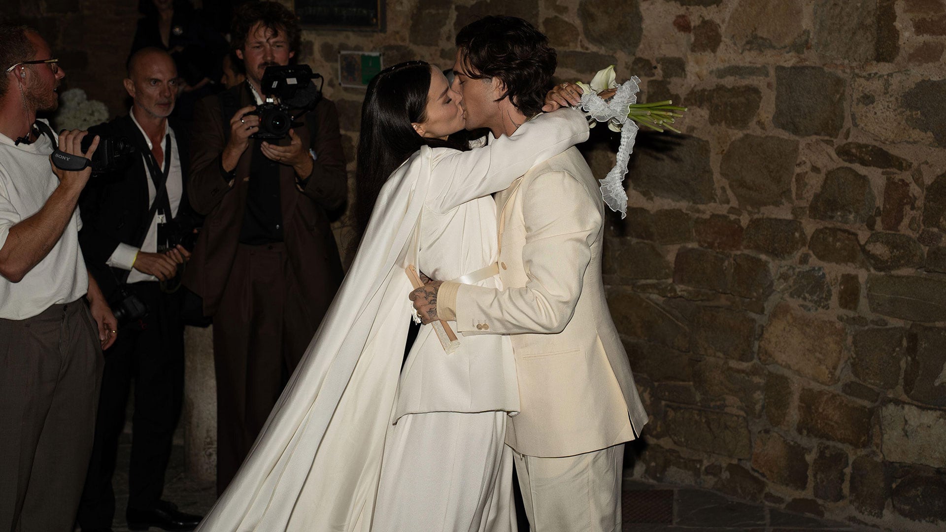 Dove Cameron y Damiano David se casaron en Montalcino, en la región italiana de la Toscana (LaPresse/Alamy Live News)