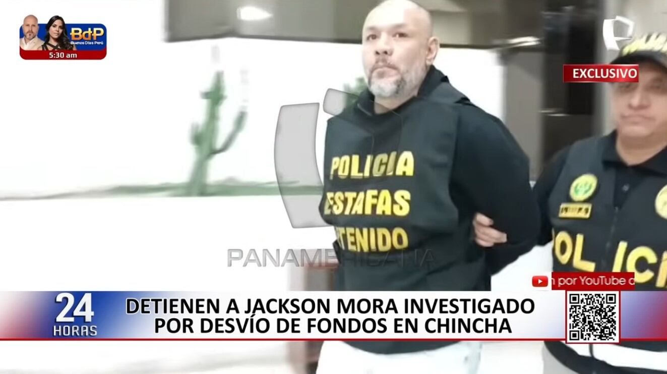 Allanan vivienda de Jackson Mora durante operativo por presunto millonario desvío de fondos municipales. Captura: 24 horas.
