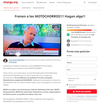 Campaña para juntar firmas luego