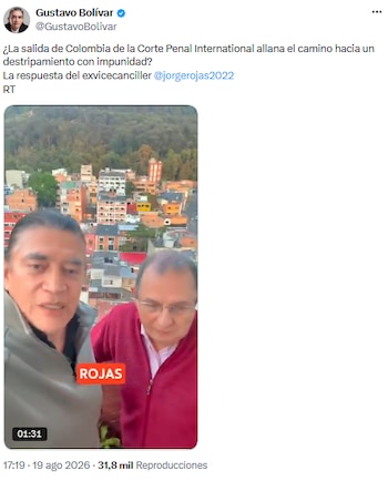 Gustavo Bolívar cuestionó salida de Colombia de la Corte Penal Internacional y advirtió riesgos en derechos humanos - crédito @GustavoBolivar/X