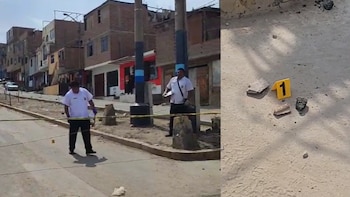 Investigadores trabajan en la zona