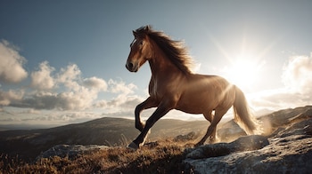 equino finlandés, raza fuerte, clima frío, noble, histórico, rústico, estampa, pradera, musculoso, emblemático - (Imagen Ilustrativa Infobae)