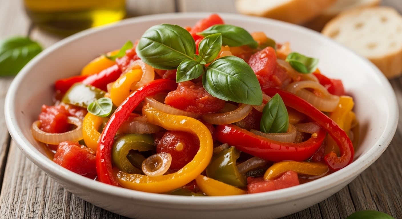 Peperonata: una receta italiana muy sencilla llena de color y sabor