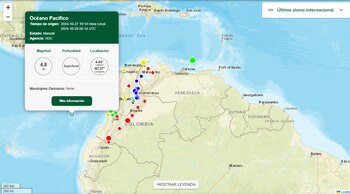Sismo en Océano Pacífico -