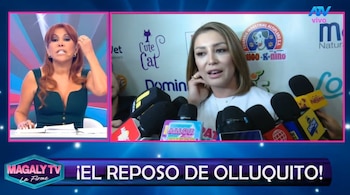 Karla Tarazona rompe su silencio sobre la hija de Christian Domínguez: “No le tengo miedo a nadie”. Captura: Magaly TV La Firme.