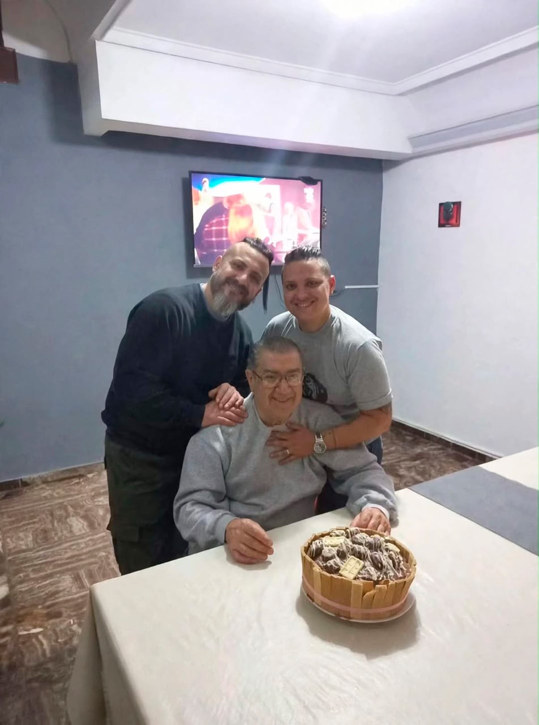 Un momento familiar con sus hijos.