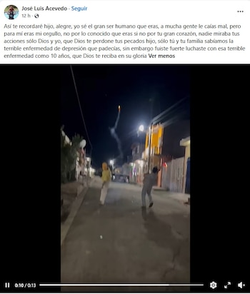 Mensaje del papá del Komanche