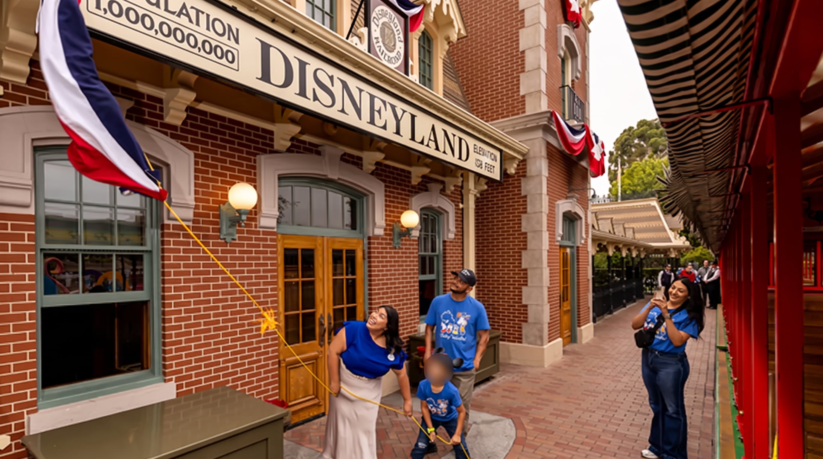 El letrero con la inscripción “Población 1.000.000.000” quedó como señal de la cifra anunciada por Disneyland (Disneyland)