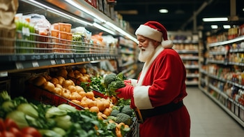 Un hombre disfrazado de Papá