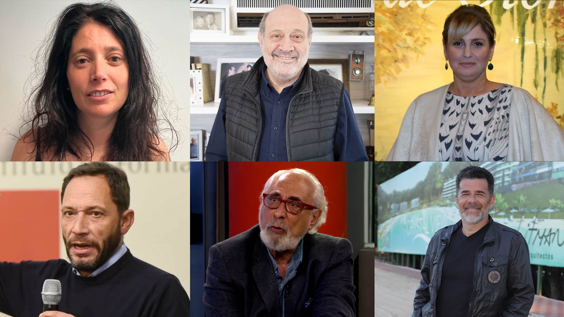 Algunas de las personalidades que adhieren al FACA. De izquierda a derecha, y de arriba hacia abajo: Sabrina Ajmechet, Alfredo Leuco, Romina Manguel, Maximiliano Ferraro, Santiago Kovadloff y Julián Weich