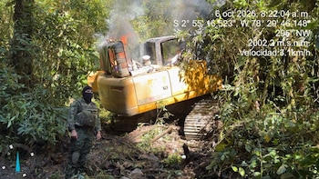 Los operativos militares en Ecuador incluyen controles de armas, intervención de maquinaria utilizada en minería ilegal y acciones contra estructuras delictivas.