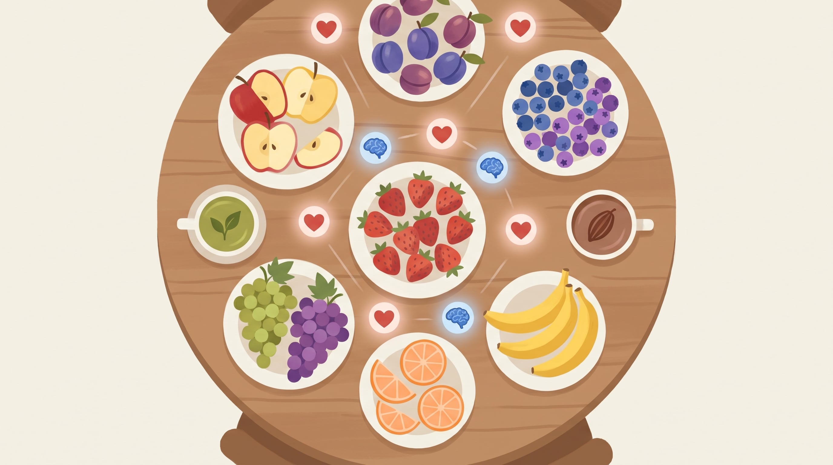 Los flavonoides presentes en frutas, verduras, té y vino actúan como antioxidantes y antiinflamatorios y favorecen la salud del corazón (Imagen Ilustrativa Infobae)