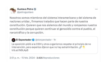 El presidente reaccionó a la