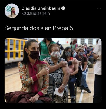 Claudia Sheinbaum - Vacuna Covid-19 - Segunda dosis
