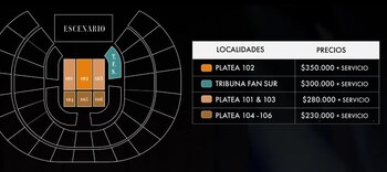 La boletería para el público