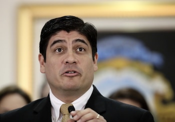 El presidente de Costa Rica,