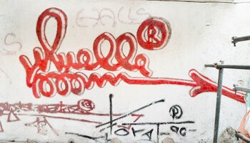 Grafiti pintado por 'Muelle'. (Plataforma