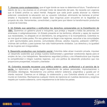 Fajardo condiciona su apoyo al fin de la política de Paz Total y la adopción del Plan Guardián para fortalecer la seguridad y la presencia estatal en el país - crédito @sergio_fajardo/X