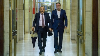 Guillermo Moreno y su abogado