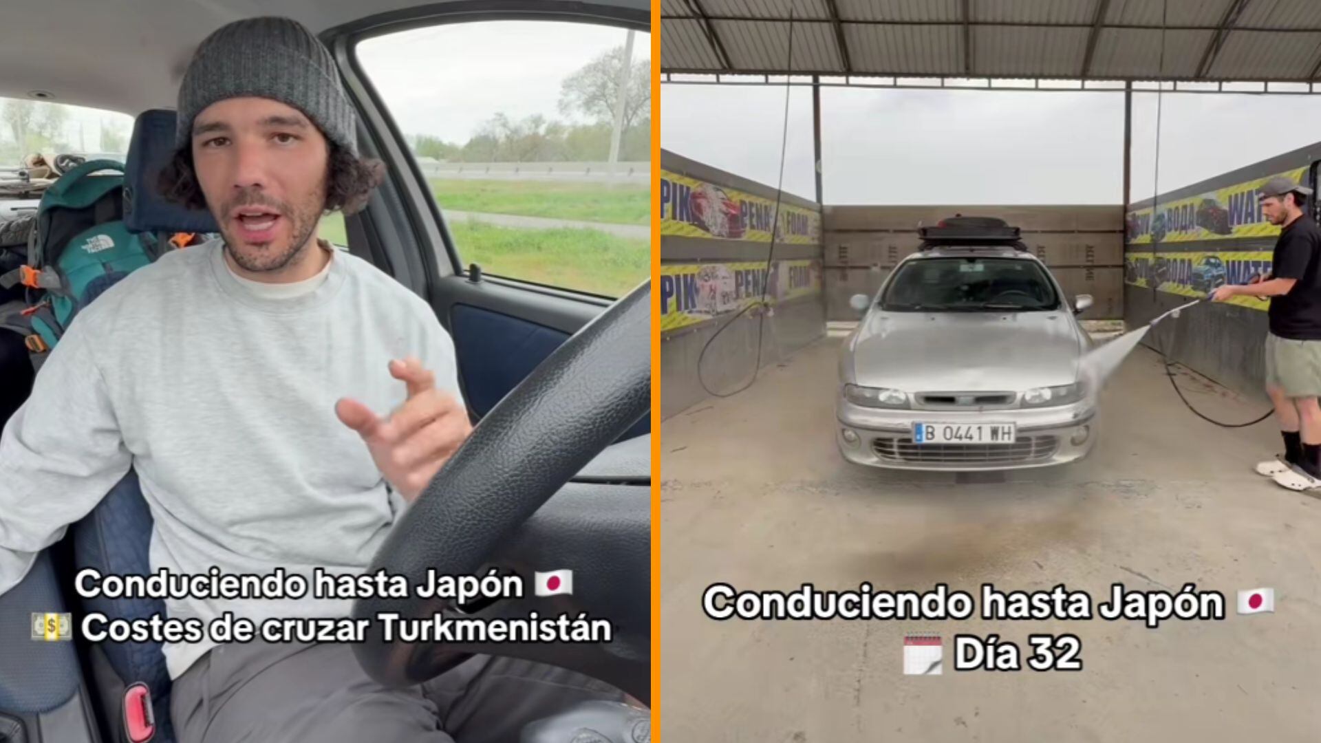 Fabio Belnome muestra los gastos de cruzar Turkmenistán y cómo limpia su coche durante el viaje. (Volata di Peluca)
