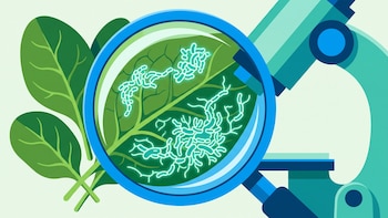 Las bacterias que pueden aumentar en las espinacas durante el almacenamiento, según un estudio
