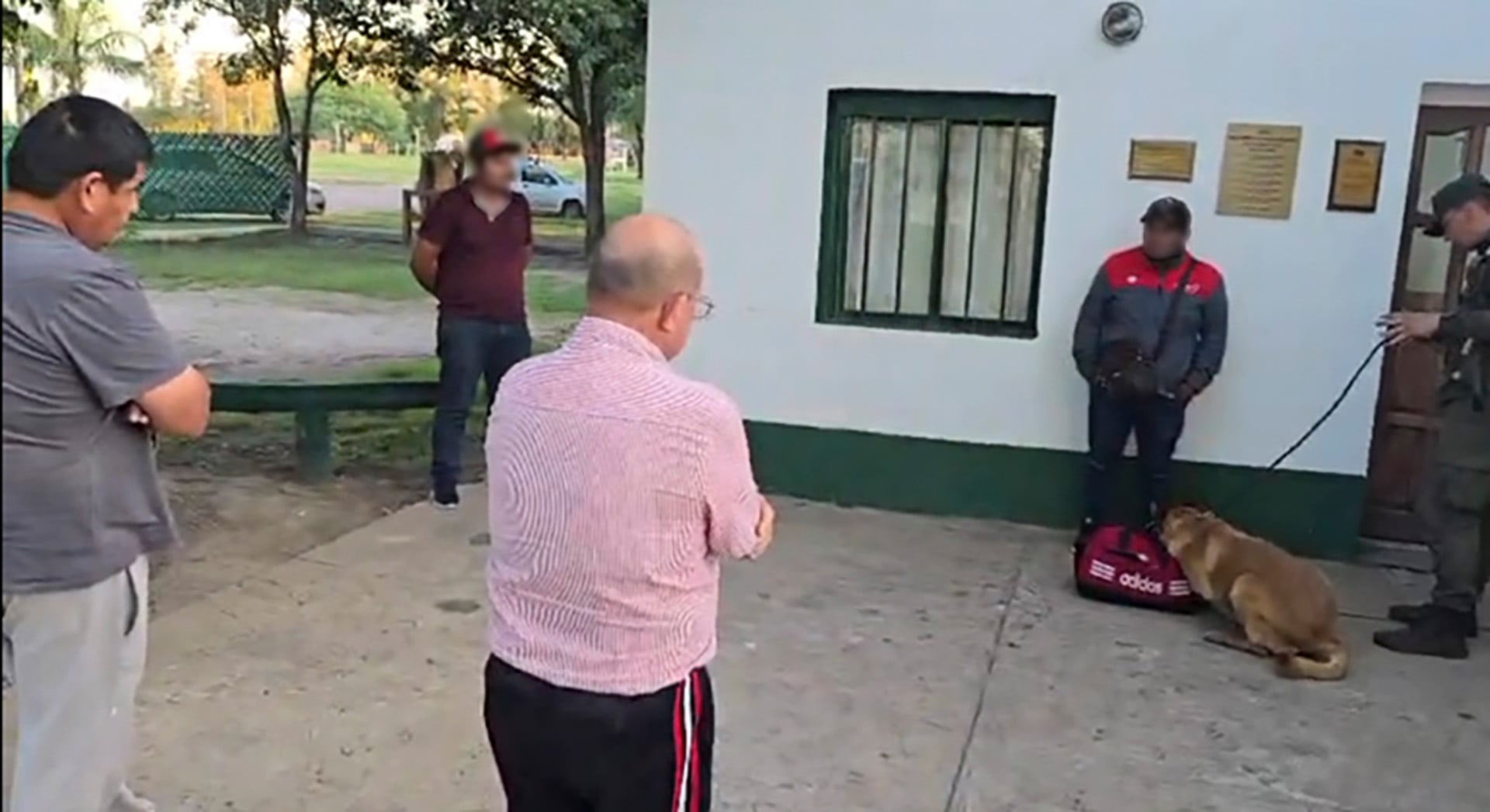 La inspección del can antinarcóticos de Gendarmería dio positiva sobre el bolso de uno de los imputados (Foto/fiscales.gob.ar)