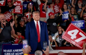 El candidato presidencial republicano y