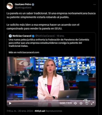 El presidente Gustavo Petro se