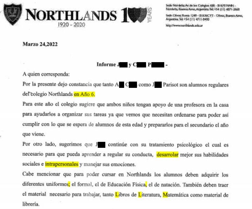 Otro de los documentos que se encuentran incorporados en el expediente penal por presuntos intentos de estafa
