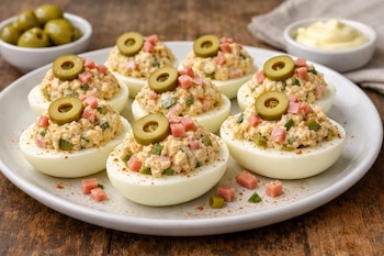 Preparar ensalada rusa y huevos