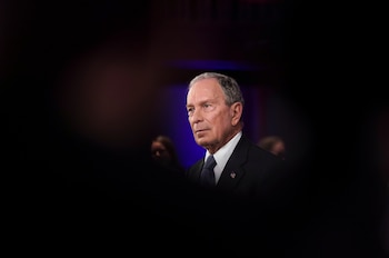 Michael Bloomberg durante un debate televisado en Manassas, Virginia, (REUTERS/Kevin Lamarque)