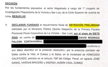 Caso Andrea Vidal: dictan detención
