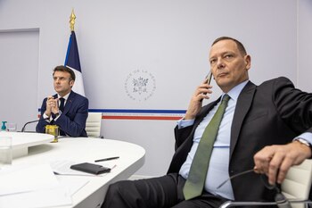 El presidente francés, Emmanuel Macron,