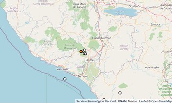 Temblor reportado en Colima.
(SSN)