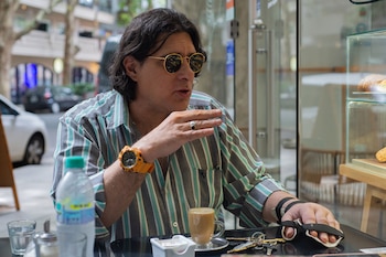 Pablo durante la entrevista en