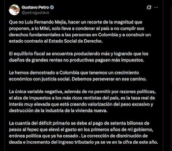 Gustavo Petro afirmó que