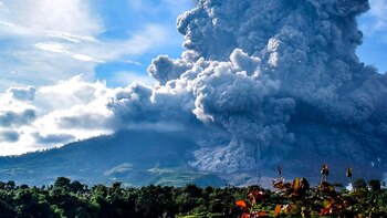 Las fotos de la erupción