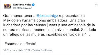 (Foto: Twitter/@EstefaniaVeloz)