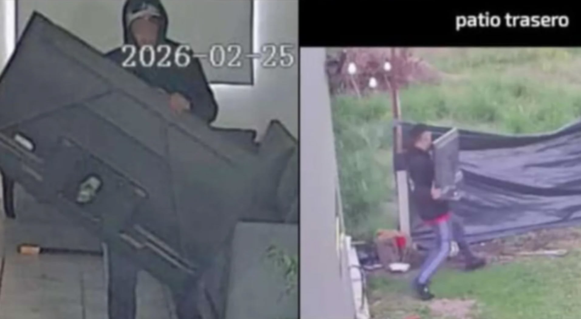 Más imágenes de las cámaras de seguridad de la casa robado en La Plata (0221)