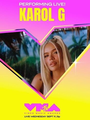 La Bichota tendrá un show en vivo durante la premiación -crédito @vmas / Instagram