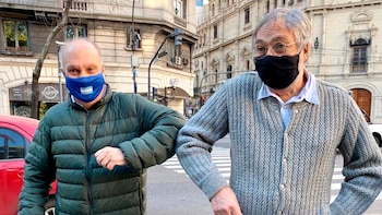 Brandoni junto a Hernán Lombardi