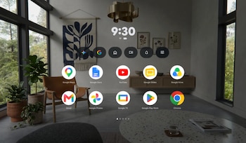 Dos cámaras frontales realizan el seguimiento de seis grados de libertad y permiten fijar aplicaciones de Google Play en el espacio virtual.