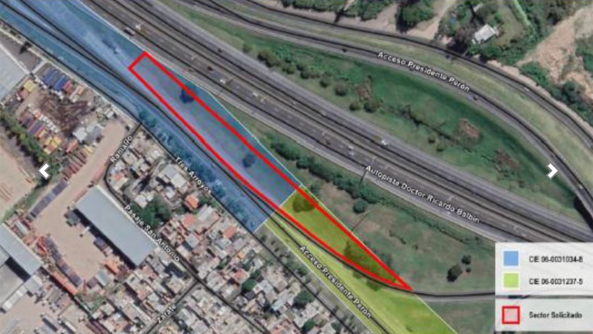 Predio concesionado en el km 10,5 de la Autopista Buenos Aires - La Plata