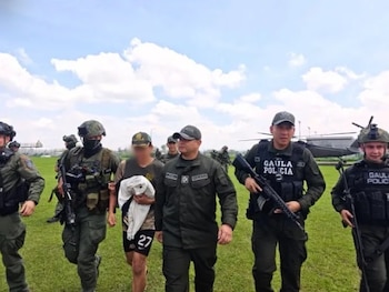 El Gaula de la Policía Nacional ejecutó la Operación Esmirna en la vereda Los Anayes del municipio de El Tambo con apoyo de la Fuerza Aérea - crédito Policía