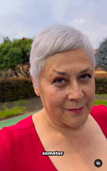 La actriz lució un cambio