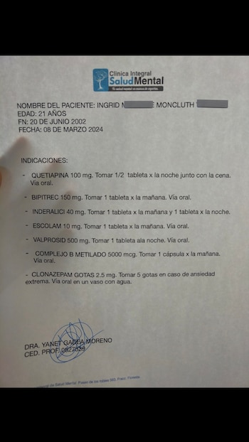 Una usuaria de X aseguró que Yanet Gadea le dio consulta: "Fue mi psiquiatra, de hecho me quería internar en su clínica. Muchas veces vi a los internados y siempre estaban mega dopados". (Captura RS)