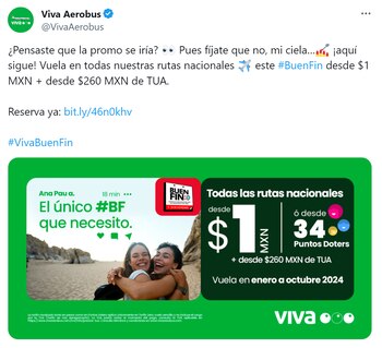 Promoción de Viva Aerobus vuelos
