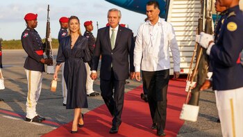 Alberto Fernández llegó a Santo